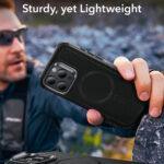 Coque renforcée ESR Cyber Armor Kickstand MagSafe pour iPhone 16 Pro Max - Black – Image 3