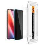 Lot de 2 protections d'écran Spigen Glas.tR EZ-FIT pour iPhone 16 Pro / iPhone 17 / iPhone 17 Pro - Privacy – Image 6