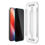 Lot de 2 protections d'écran Spigen Glas.tR EZ-FIT pour iPhone 16 Pro / iPhone 17 / iPhone 17 Pro - Privacy – Image 4