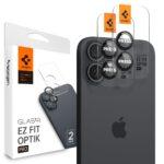Lot de 2 protections d'objectif Spigen Optik.tR EZ Fit Pro Camera Glass pour iPhone 17 / iPhone 16 Plus / iPhone 16 - Black