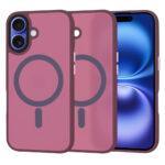 Coque Techsuit HaloFrost MagSafe Series pour iPhone 16 - Bordeaux