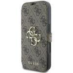 Étui portefeuille à rabat Guess Book 4G pour iPhone 16 Plus - Brown – Image 6
