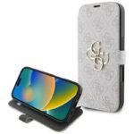 Étui portefeuille à rabat Guess Book 4G pour iPhone 16 Plus - Pink