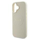Coque Guess Grained Gold Ring MagSafe pour iPhone 16 - Beige – Image 5