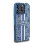 Coque Guess Hardcase 4G Printed Stripes MagSafe pour iPhone 16 Pro - Blue – Image 4