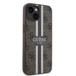 Coque Guess Hardcase 4G Printed Stripes MagSafe pour iPhone 15 - Brown – Image 3