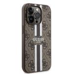 Coque Guess Hardcase 4G Printed Stripes MagSafe pour iPhone 15 Pro - Brown – Image 3