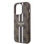 Coque Guess Hardcase 4G Printed Stripes MagSafe pour iPhone 15 Pro - Brown – Image 4