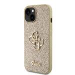 Coque Guess Glitter Script Big 4G Logo pour iPhone 15 - Gold – Image 4
