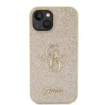 Coque Guess Glitter Script Big 4G Logo pour iPhone 15 - Gold – Image 2