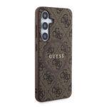 Coque Guess 4G Collection Leather MagSafe pour Samsung Galaxy S24 - Brown – Image 4