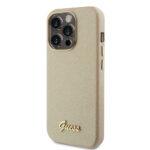 Coque Guess Glitter Glossy Script pour iPhone 15 Pro - Sparkle Beige – Image 4