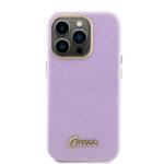 Coque Guess Glitter Glossy Script pour iPhone 15 Pro - Light Purple – Image 2