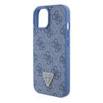Coque Guess Crossbody 4G Metal Logo avec cordon pour iPhone 15 - Blue – Image 3