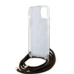 Coque Guess Crossbody Cord 4G Print avec cordon pour iPhone 15 - Brown – Image 6