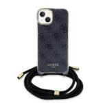 Coque Guess Crossbody Cord 4G Print avec cordon pour iPhone 15 - Black – Image 3