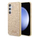 Coque Guess Glitter Script pour Samsung Galaxy S24 - Gold