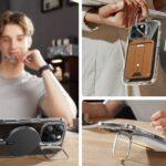 Coque + verre trempé ESR Classic Hybrid HaloLock Kickstand pour iPhone 16 Pro Max - Clear – Image 5