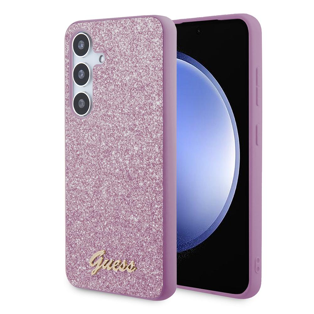 1554487 Coque Guess Glitter Script pour Samsung Galaxy S24 - Purple – Image 1