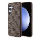 Coque Guess Hardcase 4G Metal Gold Logo pour Samsung Galaxy S24 Plus - Brown