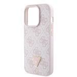 Coque Guess Crossbody 4G Metal Logo avec cordon pour iPhone 15 Pro - Pink – Image 4