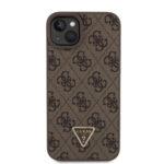 Coque Guess Crossbody 4G Metal Logo avec cordon pour iPhone 15 Plus - Brown – Image 2