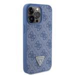 Coque Guess Crossbody 4G Metal Logo avec cordon pour iPhone 15 Pro - Blue – Image 3