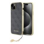Coque Guess Hardcase 4G Charms Collection pour iPhone 15 Plus - Grey