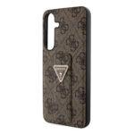 Coque Guess Grip Stand 4G Triangle Strass pour Samsung Galaxy S24 - Brown – Image 5