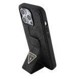 Coque Guess Grip Stand 4G Triangle Strass pour iPhone 15 Pro - Black – Image 3