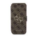Étui portefeuille à rabat Guess Book 4G pour iPhone 15 Pro Max - Brown – Image 4