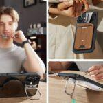 Coque + verre trempé ESR Classic Hybrid HaloLock Kickstand pour iPhone 16 Plus - Clear Black – Image 4