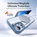 Coque MagSafe ESR Classic Hybrid HaloLock Kickstand pour iPhone 16 - Clear Blue – Image 6