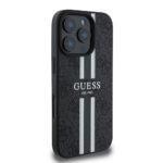 Coque Guess Hardcase 4G Printed Stripes MagSafe pour iPhone 16 Pro - Black – Image 4