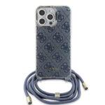 Coque Guess Crossbody Cord 4G Print avec cordon pour iPhone 15 Pro - Blue – Image 3