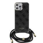 Coque Guess Crossbody Cord 4G Print avec cordon pour iPhone 15 Pro Max - Black – Image 3