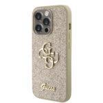 Coque Guess Glitter Script Big 4G Logo pour iPhone 15 Pro - Gold – Image 4