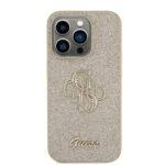 Coque Guess Glitter Script Big 4G Logo pour iPhone 15 Pro - Gold – Image 2