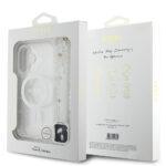 Coque Guess IML Glitter MagSafe avec dragonne de perles pour iPhone 16 Plus - Clear – Image 4