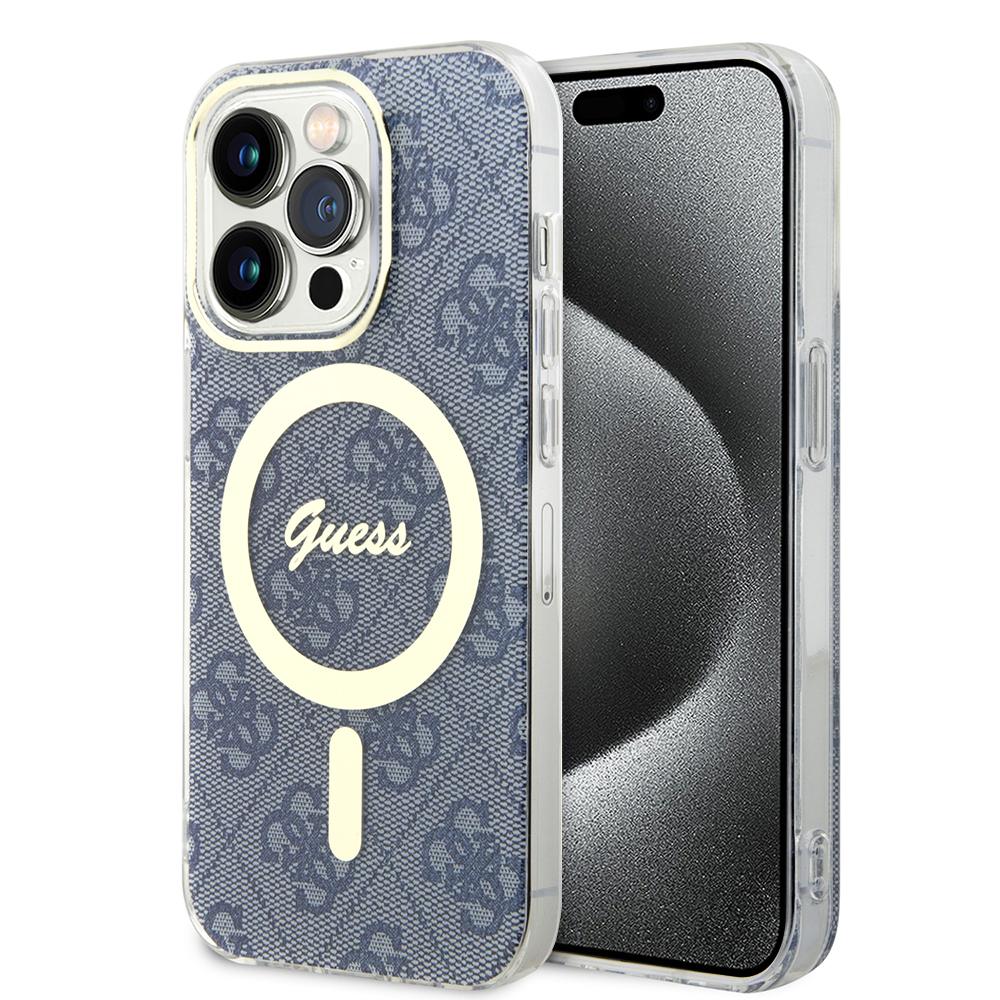 1584847 Coque Guess IML 4G MagSafe pour iPhone 15 Pro - Blue – Image 1