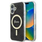 Coque Guess IML 4G MagSafe pour iPhone 16 - Black
