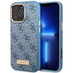 Coque Guess Hardcase 4G Logo Plate MagSafe pour iPhone 16 Pro Max - Blue