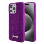 Coque Guess Disco Metal Script pour iPhone 15 Pro Max - Fuchsia