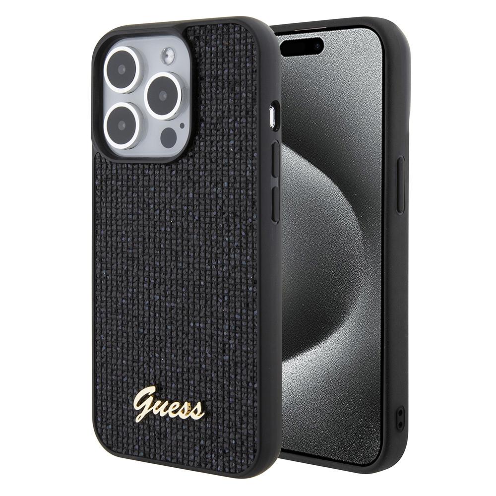 1589791 Coque Guess Disco Metal Script pour iPhone 15 Pro - Black – Image 1