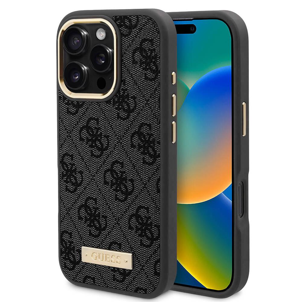 1589935 Coque Guess Hardcase 4G Logo Plate MagSafe pour iPhone 16 Pro Max - Black – Image 1