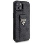 Coque Guess Grip Stand 4G Triangle Strass pour iPhone 15 - Black – Image 2
