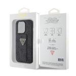 Coque Guess Grip Stand 4G Triangle Strass pour iPhone 15 - Black – Image 5