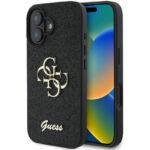 Coque Guess Glitter Fixed Big 4G pour iPhone 16 Plus - Black