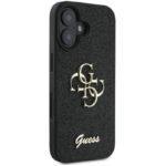 Coque Guess Glitter Fixed Big 4G pour iPhone 16 - Black – Image 4