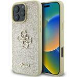 Coque Guess Glitter Fixed Big 4G pour iPhone 16 Pro Max - Gold